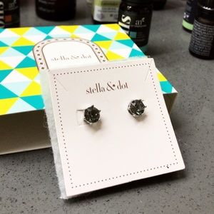 Charcoal Stud Earrings